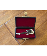 Musical instrument White Electric Guitar Pin Tie Tack 3 inches - $14.80