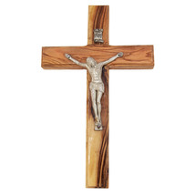 Christian Wall Cross Сrucifix Olive Wood Handmade from Bethlehem 9.7&quot;/24... - $33.95