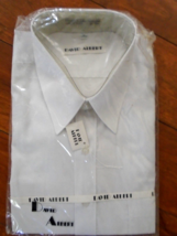 Men&#39;s David Albert Single Needle Tailoring White Dress Shirt NIP Size 16... - £54.45 GBP