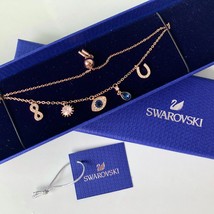Authentic Swarovski Evil Eye Infinity Bracelet Sapphire Designer U Link Vintage - £29.30 GBP+