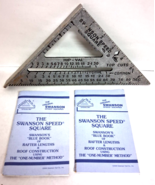 Swanson Tool Vintage Speed Square HIP-VAL  7&quot; Metal Rafter Framing + Blu... - $436.41 MXN