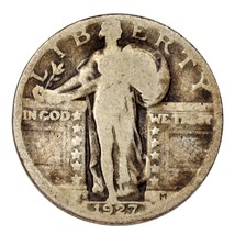 1927-S Argent Debout Liberty Quarts 25C ( Bon, G État) - $43.68