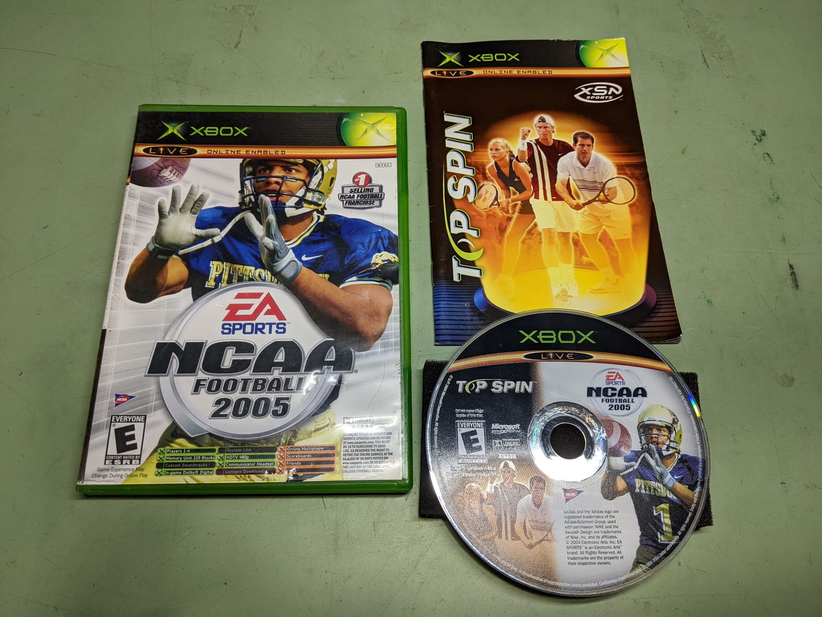Primary image for NCAA Football 2005 Top Spin Combo Microsoft XBox Complete in Box
