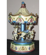 Carousel Christmas Santa Merry Go Round with Lights &amp; Music - £18.26 GBP