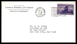 1948 US Cover -Canada, Russell &amp; Turner Law Office, Memphis, Tennessee t... - $2.96