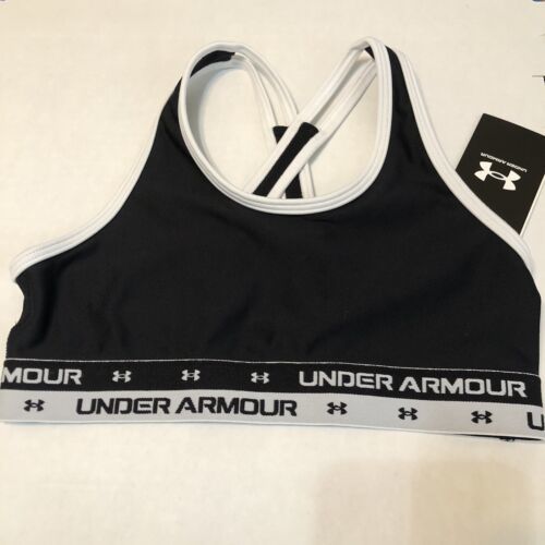 Under Armour 1364629 001 Girl&#39;s Sz YMD Black/White UA Crossback Sports B... - $12.19