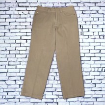 Tommy Bahama Silk Blend Mens Pants 32x28 Tan Flat Front Chinos Pockets T... - £19.40 GBP