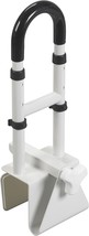 Drive Medical Adjustable Bathtub Grab Bar &amp; Bathtub Safety Rail, White - $53.99