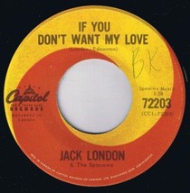 Jack London If You Don&#39;t Want My Love 45 rpm It&#39;s Been One Of Those Days... - £6.22 GBP