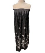 Lapis Anthropologie Black Gray White Butterflies Tube Top Dress One Size... - €29,78 EUR