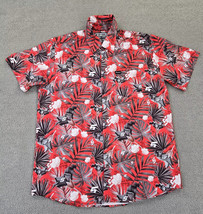 Dixxon Flannel Co Snap On Tools Shirt Mens L Red Hawaiian Floral Button Up NWT - $58.41