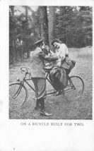 Bicycle-built-for-two Remington supply company printed photo N34 - £7.25 GBP