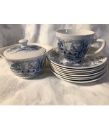 Wedgewood Countryside Cup, Sugar Bowl, and 8 Saucers. Lot. Made in England - £29.68 GBP