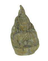 Ancient Stone Finish Buddha Indoor Outdoor Tealight Candle Holder Statue - £17.62 GBP