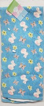 1 (One) Printed Kitchen Terry Towel, 15&quot; X 25&quot;, Easter Bunnies &amp; Butterflies - £6.25 GBP