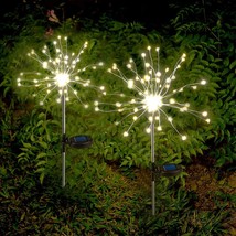 Solar Garden Lights Solar Firework Lights Upgraded 120 LED Solar Lights Outdo... - £32.90 GBP