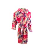 Doctor Unicorn Girls 10-11Y Tie Dye Hooded Plush Robe Pajamas Elastic Waist - $276.15 MXN