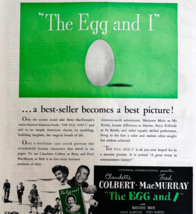 1947 The Egg And I Movie Advertisement Film Claudette Colbert MacMurray ... - $22.49