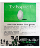 1947 The Egg And I Movie Advertisement Film Claudette Colbert MacMurray ... - $31.01 CAD