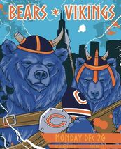 Chicago Bears NFL Vintage Logo Poster Print on Metal Sign 12x8in Old New 17 - $34.72 CAD