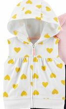 Carters Girls Heart Vest 18M-White/Yellow - $10.00