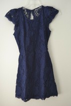 Alejandra Sky Womens Lace Navy Blue Dress Fit &amp; Flare Sz L NWT - £27.25 GBP