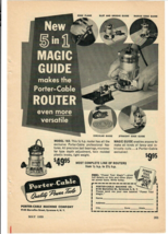1959 Porter Cable Vintage Print Ad New 5 In 1 Magic Guide for Router Tool - £11.53 GBP