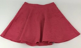 Juniors Size XS Womens Stretch Flare Skirt X-Small Salmon Etched Design Ladies - £10.08 GBP