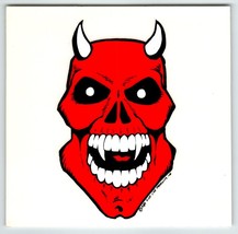 Grateful Dead Car Window Decal 1989 Red Devil Teeth Horns Demon Skull Original - £13.12 GBP