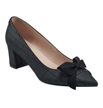 Bandolino Womens Cori Block Heel Pointy Toe Pumps Size 5.5 M Color Black Plaid - £68.27 GBP