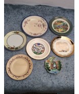 Vintage Plates Lot Of 7 Michigan Florida Virginia Noritake Mayer - $9.41 CAD