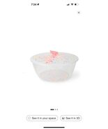 Candy Pink Salad Bowl Bullseyes Confetti Party Plastic Serving Bowl - $19.52 CAD