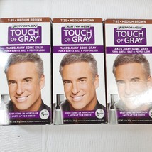 Just For Men Touch of Gray set 3 boxes Hair Color Medium Brown T-35 - £34.36 GBP