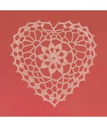 Handcrafted Valentine Heart Doily (light pink) - £7.87 GBP