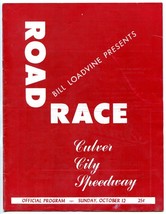 Culver City Stadium Auto Race Program October 12 1947- Road Race - £81.41 GBP