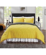 All-Seasons Reversible Comforter Set Canary Yellow Grey King - €28,76 EUR All-Seasons Reversible Comforter Set Canary Yellow Grey King - €28,76 EUR