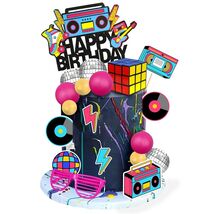 20 PCS Retro Hip Hop 80s 90s Cake Toppers Style 1 Decade Party Decor - $10.86