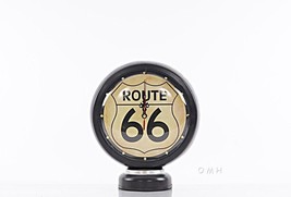 Clock Route 66 Round Metal Hand-Painted Battery Not Included Quartz Move... - £124.38 GBP