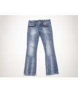 Miss Me Womens Size 30 Bling Thick Stitch Bootcut Stretch Denim Jeans Blue - $1,440.34 MXN