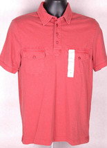 St. John&#39;s Bay Golf/Polo Shirt-S-Red-Cotton Blend-Button Pockets-NWT - £15.87 GBP