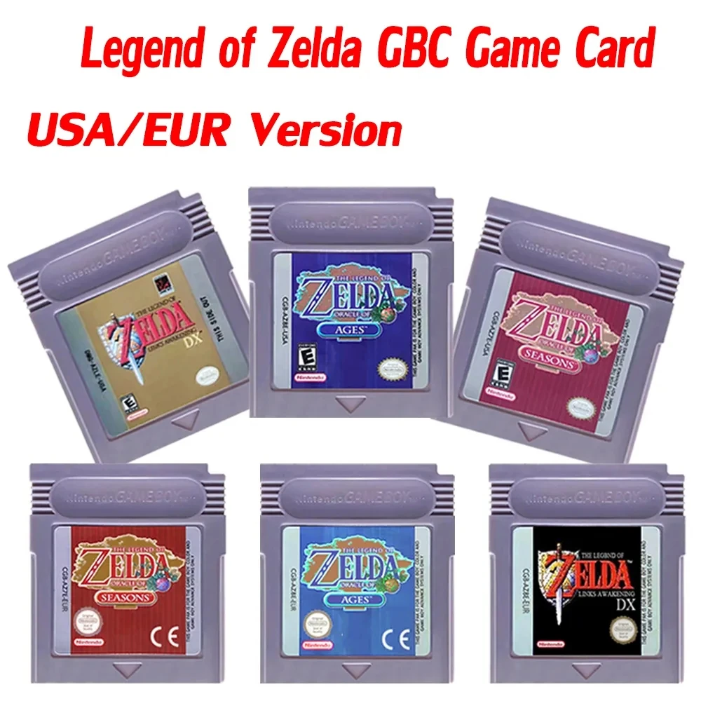The Legend of Zelda Series 16 Bit GBC Game Classic Oracle of Ages Seasons DX - £12.05 GBP+