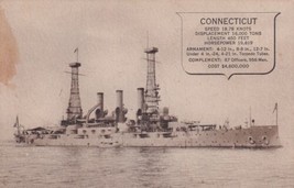 Connecticut Ship Battleship Series No. 1 Postcard C18 - £2.36 GBP
