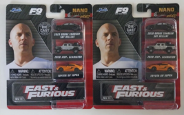 Fast &amp; Furious F9 Saga 3-PK Nano Hollywood Rides x2 Die-Cast Vehicles 32... - £14.14 GBP
