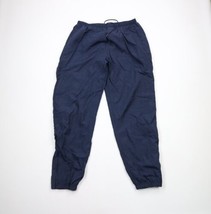 Vintage 90s Reebok Mens XL Faded Classic Logo Lined Nylon Joggers Pants Blue - £38.91 GBP