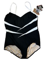 Vtg 80s Carol Wior NWT Slimsuit Piece USA Swimsuit 24W Underwire Adjusta... - $1,037.42 MXN