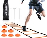 Agility Ladder And Cones 20 Feet 12 Adjustable Rungs Fitness Speed Train... - £26.58 GBP