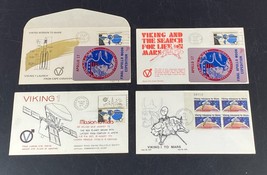 Apollo 17 Viking I to Mars Sarzin Metal Cachet Envelopes Read lot of 4  - £7.65 GBP