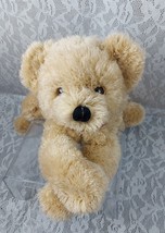 MJC 1992 Teddy Bear Brown Tan Laying Bow 20&quot; Plush Stuffed Animal Vintage 90&#39;s - £35.58 GBP