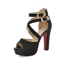 Party Open Toe Woman Summer High Heels Silver Gold Buckle Strap Sandalias Mujer  - £41.24 GBP