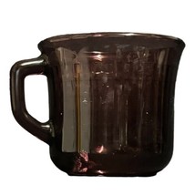 Vintage FORTE CRISA 4 Glass Cups Mexico Amethyst Purple Coffee Tea Mugs - £31.12 GBP